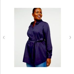 Lane Bryant navy blue blouse size 26
